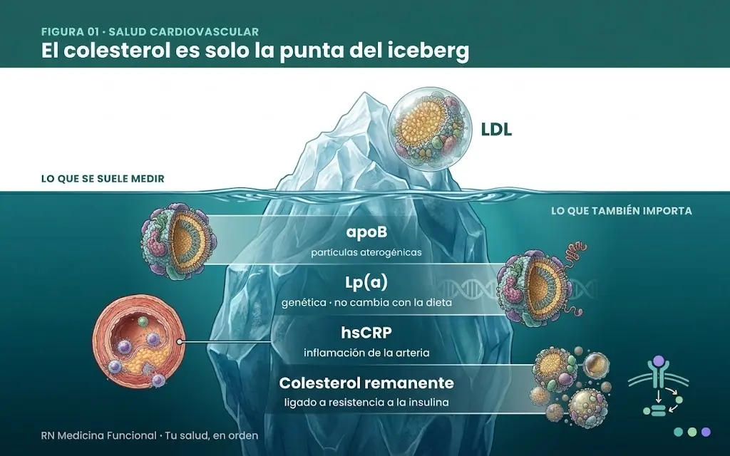 El colesterol LDL es la punta del iceberg del riesgo cardiovascular
